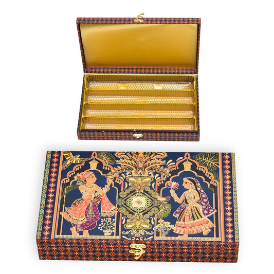 Radha Krishna Print Wooden Sweet Packaging Gift Box | Grownex Packaging | wooden box